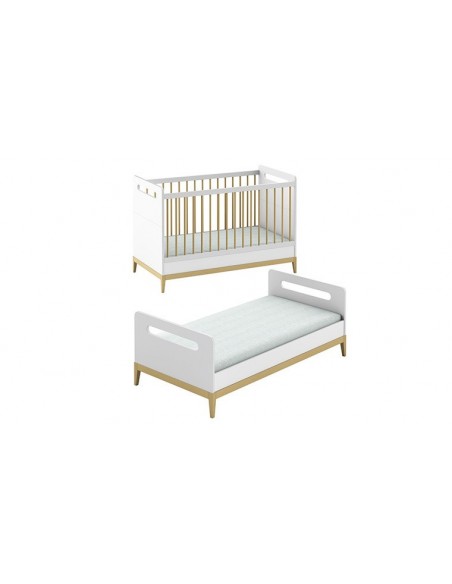 Lit Bebe Blanc Evolutif En Lit Enfant Style Scandinave 140 X 70