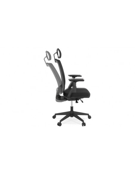 Chaise de bureau ergonomique tissu noir SALOO