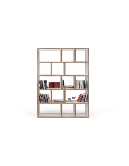 Grande bibliothèque 5 étages blanc meuble rangement XXL - Ciel & terre