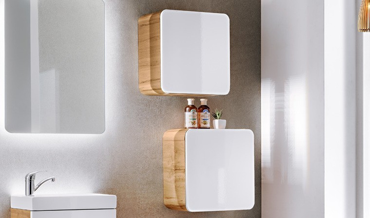 Meuble de salle de bain blanc meuble de rangement étroit en bois à fixer au  mur ou au sol meuble mural à double porte - Cdiscount Maison