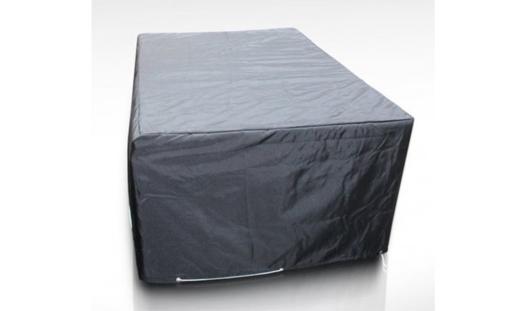 Housse de protection pour table de jardin 8 places en polyester noir HOUSSE