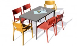 Ensemble table et chaise de jardin 8 personnes - MEET + HOP - EZPELETA