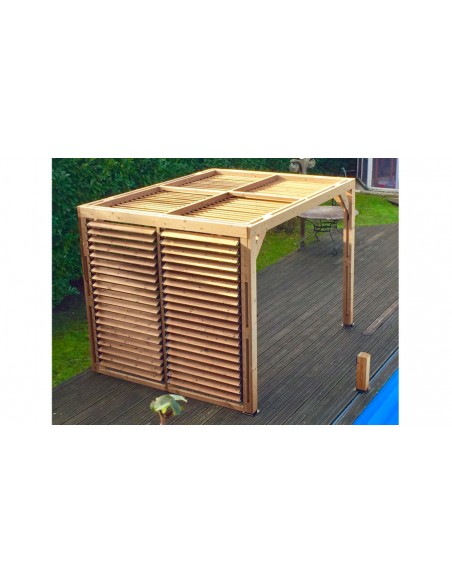 Pergola bioclimatique bois traité