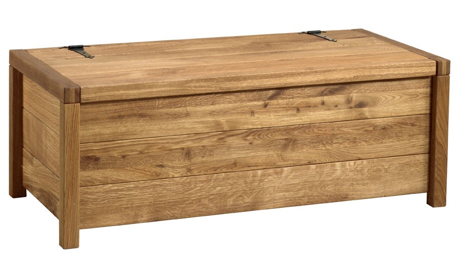 Banc coffre de rangement bois 100x50x45cm