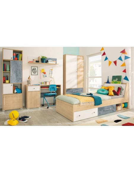 Lit bas enfant multicolore Bebop