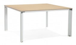Table bureau carrée blanche 140 cm - Naomi