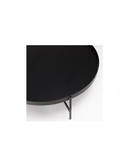 Table basse ronde noire Jalesko