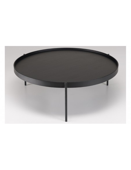 Table basse ronde noire Jalesko