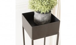 Porte-plantes rond noir design Jalesko - House and Garden