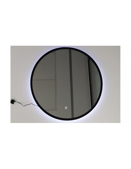 Miroir mural rond avec LED