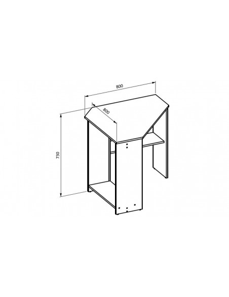 Bureau d'angle Corner (petit) - chêne Moderne, Design - Symbiosis
