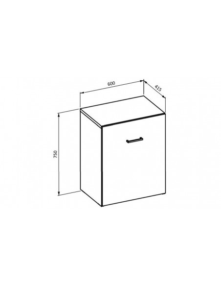 Dimensions bureau coulissant Reflex