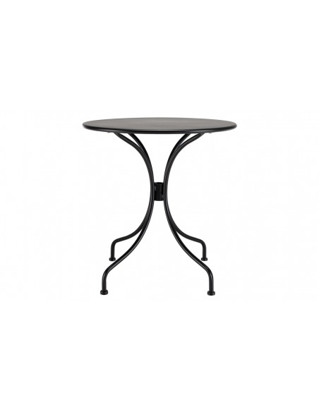 Table de jardin ronde noire style bistrot