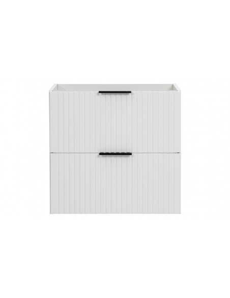 Meuble vasque suspendu blanc design 60 cm